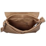 Dámské koženkové crossbody s klopou Debora, hnědá