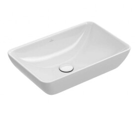 VILLEROY & BOCH - Venticello Umyvadlo 55x36 cm, s přepadem, bez otvoru pro baterii, CeramicPlus, alpská bílá 411355R1