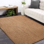 DumDekorace Shaggy koberec s vysokým vlasem světle hnědý Šířka: 120 cm | Délka: 170 cm