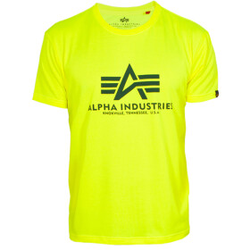 Alpha Industries Tričko Basic T-Shirt neon yellow M