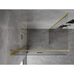 MEXEN/S - Mist-F sprchový kout skládací dveře levá 110 x 85, transparent, zlato kartáčovaná 8A6T-110-085-55-00-L