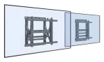 Equip Pop-Out 19"-55" černá / Držák pro TV / VESA 600x400 / nosnost 50 kg / náklon 0-10° / otočení 180° (650325)