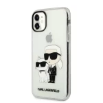 Pouzdro Karl Lagerfeld IML Glitter Karl and Choupette NFT iPhone 11 čiré