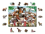 WOODEN CITY Dřevěné puzzle Život na farmě 2v1
