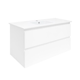 Koupelnová skříňka s umyvadlem SAT B-Way 99x50x45 cm bílá lesk BWAY2100WU4BI BWAY2100WU4BI