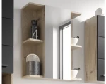 Koupelnová skříňka se zrcadlem Vista 60 cm, dub viking