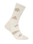 Dámské městské merino ponožky ICEBREAKER Wmns Lifestyle_Ultralight Crew Camp Ess, Ecru Heather/Sand velikost: 38-40 (M)