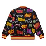 Mitchell & Ness Pánská bunda Atlanta Hawks NBA Slap Sticker Reversible Lightweight Satin Velikost: M