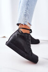 Leather Wedge Sneakers Big Star EE274127 Black 39