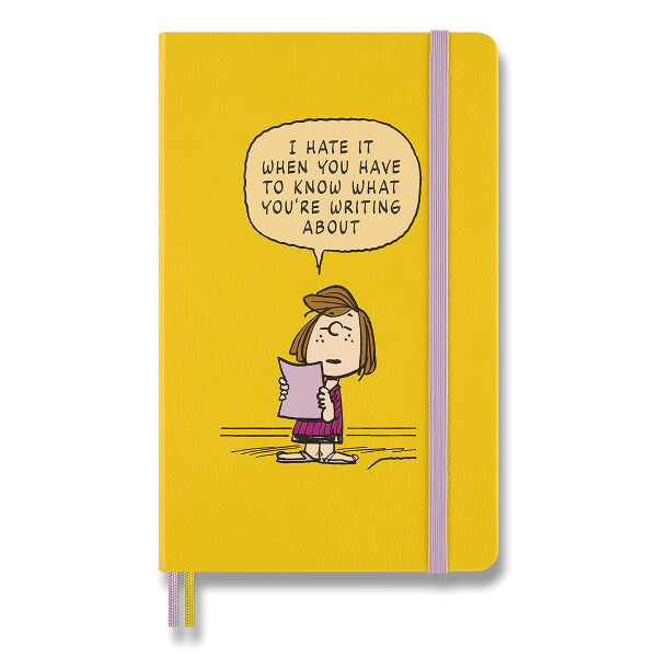 Zápisník Moleskine Peanuts - L, linkovaný, žlutý