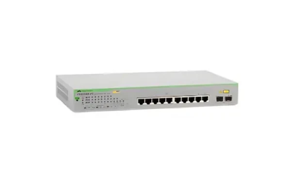 Allied Telesis Gigabit WebSmart switch 8-port PoE+ / Switch / 8x Gigabit PoE+ / 2x SFP uplink / Managed L2 (AT-GS950/10PS V2-50)