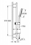 GROHE - Vitalio SmartActive Set sprchové hlavice, 3 proudy, tyče a hadice, chrom 26598000