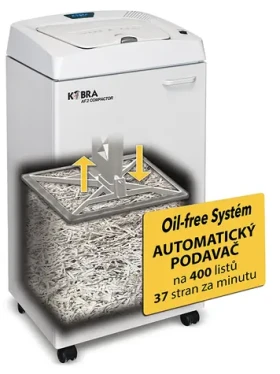 KOBRA AF.2 Compactor / Skartovací stroj / 3.5 x 40 mm (P-4) / 240 mm / až 350 listů / 40 l (KOBRA-AF-2-COMPACTOR)