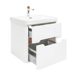 Koupelnová skříňka s umyvadlem a baterií SAT Fusion 57,5x53x45 cm bílá matná mat SATFUSION260WUBA SATFUSION260WUBA