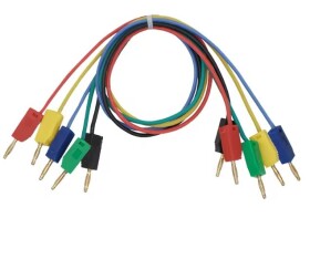 Sada kabelů s 2mm banánkovými konektory - 5 ks