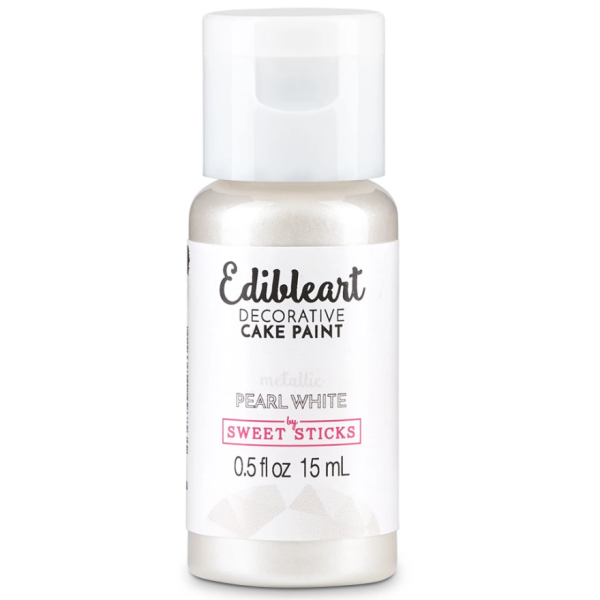 Metalická barva tekutá 15ml Pearl White - Sweet Sticks