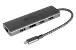 Good Connections USB-C Hub antracitová / Rozbočovač / 10 portů / 2x HDMI 2.0, DisplayPort 2.0 / Gigabit LAN (HUB-C001A)