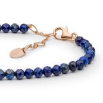Korálkový náramek s Lapis Lazuli Marcia - stříbro 925/1000, Modrá 18 cm + 3 cm (prodloužení)