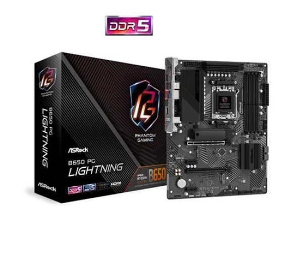ASRock MB Sc AM5 B650 PG Lightning, AMD B650, 4xDDR5, 1xHDMI EDF_380792