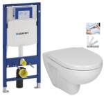 GEBERIT Duofix bez tlačítka + WC JIKA LYRA PLUS + SEDÁTKO DURAPLAST SLOWCLOSE 111.300.00.5 LY5