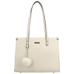 Trendy dámská kabelka na rameno Delami Sabin, světle krémová