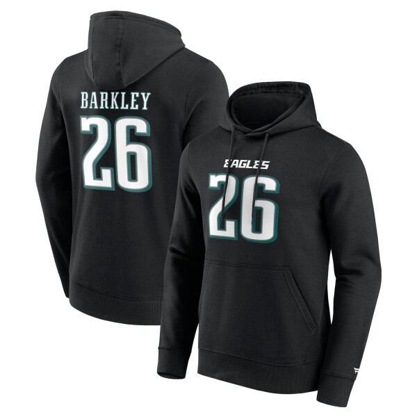 Fanatics Pánská mikina Philadelphia Eagles NFL Saquon Barkley #26 Player Hoodie Velikost: XL