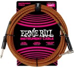 Ernie Ball Braided Instrument Cable Straight/Angle 18ft Pumpkin Pie