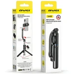 AWEI X49 černá / Selfie tyč se stativem / Bluetooth spoušť / 106 cm (X49)