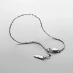 Pánský náramek Tobias - ocelový řetízek, chirurgická ocel, Stříbrná 15 cm + 2 cm (prodloužení)