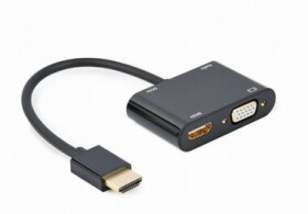 Gembird adaptér HDMI (M) na HDMI (F) + VGA (F) + 3.5mm (A-HDMIM-HDMIFVGAF-01)