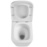Erga Mery, závěsná WC mísa Rimless Tornado Flush 490x340x350 mm + toaletní sedátko s pomalým zavíráním, bílá, ERG-MERY-CE-94-001