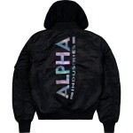 Alpha Industries Bunda MA-1 ZH Back Print višňová tmavá M