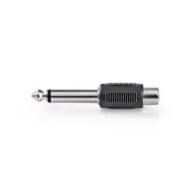 Nedis Mono audio adaptér jack 6.35 mm (M) - RCA (F) černá / poniklované (CAGB23935BK)