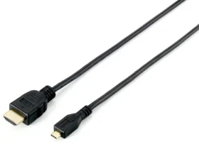 Equip HDMI - microHDMI černá / Adaptérový kabel / 2 m / 4K/30Hz / pozlacené konektory / ARC (119308)