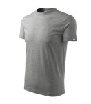 Base tričko unisex tmavě šedý melír 12 (brand label) M