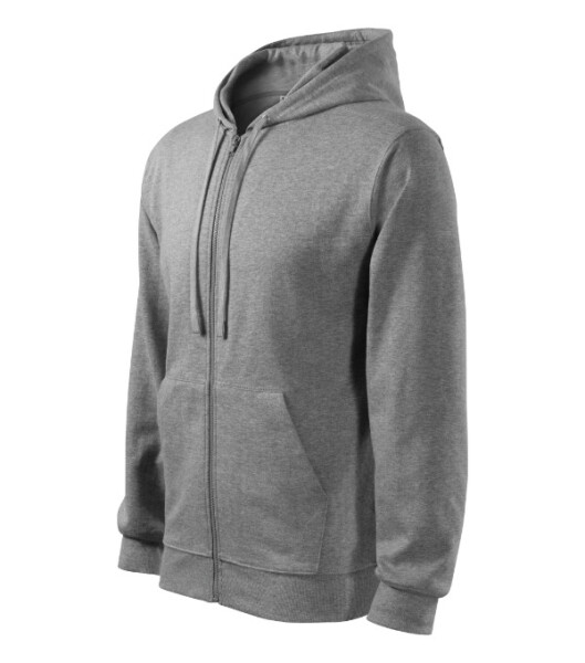 Trendy Zipper mikina pánská tmavě šedý melír S