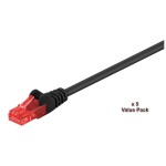 MicroConnect V-UTP615SVP RJ45 síťové kabely, propojovací kabely 15 m černá 5 ks
