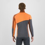 KARPOS Federa Half-Zip Fleece, Woodl.Gray/Mahogany/Vibr.Orang velikost: L