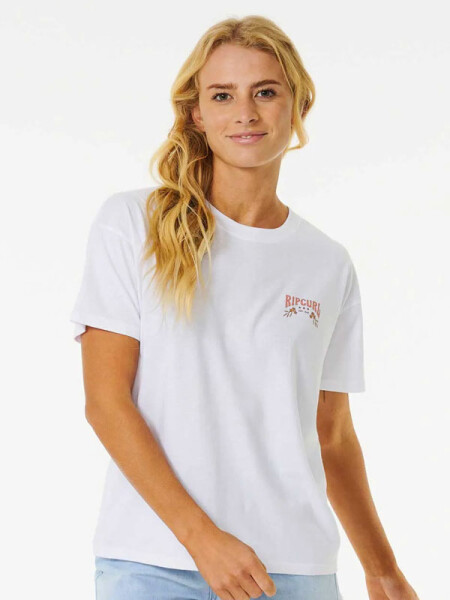 Rip Curl RIPTIDE RELAXED white dámské tričko krátkým rukávem