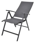 Rojaplast ZWC-235 zahradní polohovací křeslo hliníkové - šedá