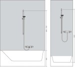 HANSGROHE - Crometta Set sprchové hlavice, 2 proudy, mýdlenky, tyče a hadice, bílá/chrom 26553400