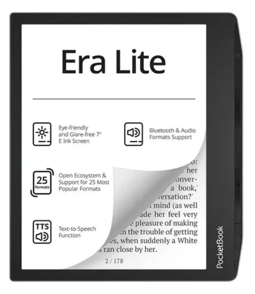 PocketBook Era Lite 710 Stone Green / Čtečka e-knih / 7" / E-ink / 1264 × 1680 / 16GB / Wi-Fi / BT / USB-C (PB710-9-WW)