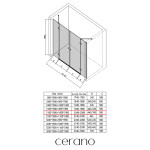 CERANO - Sprchové 2-pantové dveře Marino L/P - 6 mm - chrom, transparentní sklo - 208(109+99)x190 CER-8050BD7544