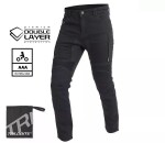 Pánské kalhoty Trilobite Parado doublelayer Aaa skinny fit jeans black level 2 (prodloužené) - 30 / černá