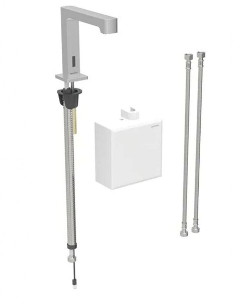 GEBERIT - Brenta Elektronická umyvadlová baterie, napájení z generátoru, easy to clean, kartáčovaná nerez 116.176.SN.1