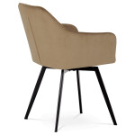 Jídelní židle, béžová, sametová látka, DCH-425 CAP4