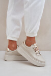 Dámské Kožené Tenisky Na Platformě S Ozdobami CheBello 4292 Světle Béžové 40