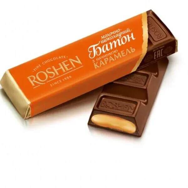 Roshen mléčná čokoláda karamel 40g