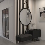 Zrcadlo Grace Barva korpusu: Bílá, Rozměry: 60 cm, Varianta: Zavěšení na stěnu