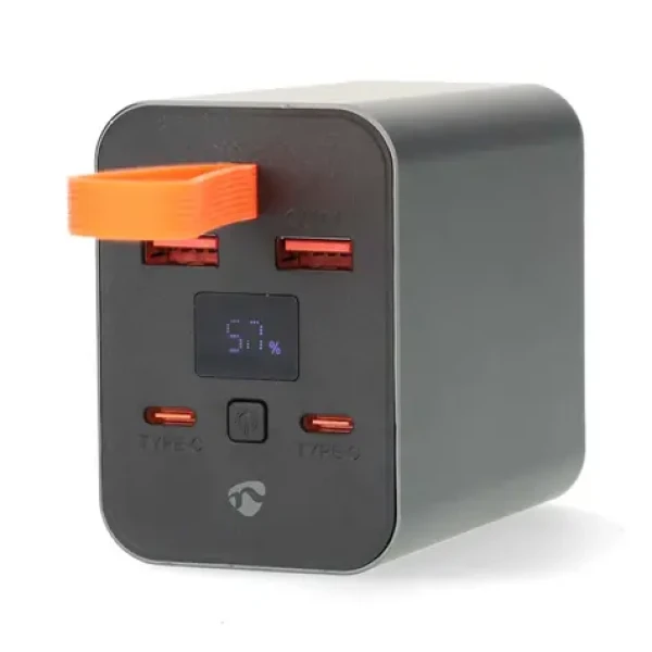 Nedis PBKPD100W25BK černá / Powerbanka / 30000 mAh / PD3.0 100W / 2x USB-A + 2x USB-C (PBKPD100W25BK)